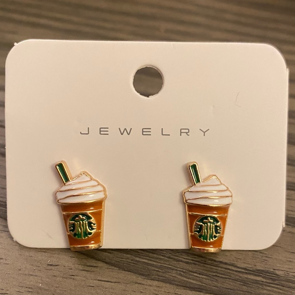 New Coffee Stud Earrings